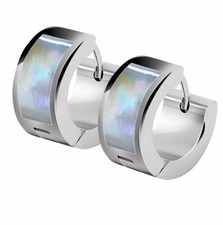 Creolen mit Perlmutt Einlage