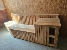 Gartenbank Holz Duglasie L=320cmm Tiefe=70cm, Höhe=100cm