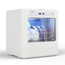 Tischgeschirrspüler Mini Geschirrspüler Dual-Spülmaschine 5Modi 42cm Freistehen