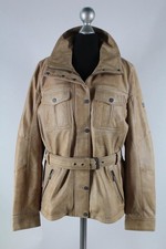 Saki hellbraune Leder-Jacke