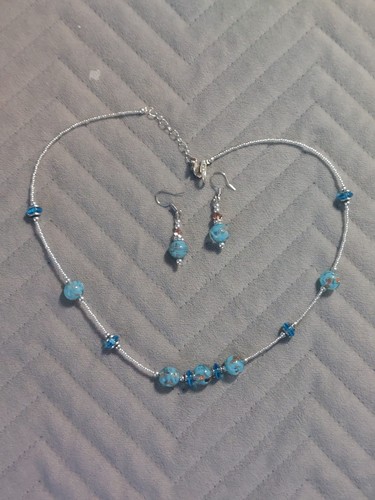 Muranoglas schmuckset kette - muranoglas, schmuckset/kette