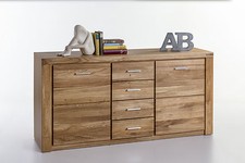 Sideboard Kommode Tabea Anrichte in Wildeiche geölt Teilmassiv  Breite 155cm 