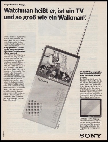 Sony watchman reklame - sony,