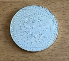 10 Euro Silber Gedenkmünze 2015 aus Frankreich, Gallischer Hahn, bfr