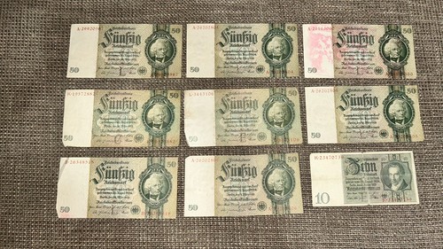 Reichsbanknoten konvolut - konvolut, 9