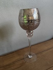 Glaskerzenhalter Kelch Rosa