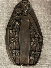 Bronze-Relief - Maria mit