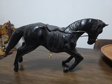 Dekoratives Lederpferd – Handarbeit – ca. 40 cm – Vintage Dekofigur - S. Bilder
