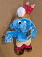 Stofftier Plüsch 1983 Schlumpf Schlümpfe Indianer ca 28cm mit Etikett 