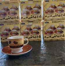 20  Wellco Espressotassen-Sets  "Columbia" (Tasse und Unterteller) + Löffel