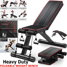 Einstellbare Hantelbank Fitness Schräglage Neigung faltbar Workout Gym Bench DE