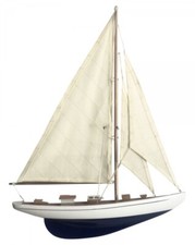 Maritime Deko Modell Segler / Segel-Yacht ca. 41,5 x 52,5 cm Halbmodell