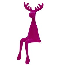 Elch Rudi-Kantenhocker Pink ca. 32 cm Advent Weihnachten Fensterbank Regal