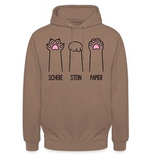 Schere Stein Papier Katzen Pfoten Unisex Hoodie