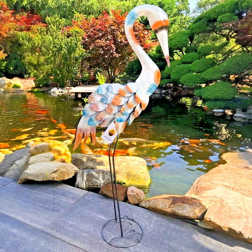 Kranich gartenfigur - kranich,
