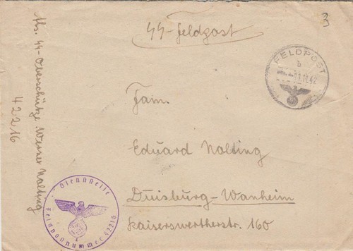 Feldpostbrief 1942 finnland - ss,