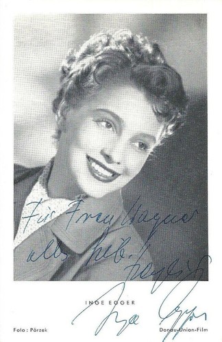 Inge egger original autogramm - inge,