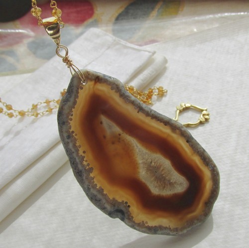 Lange citrin kette - lange,
