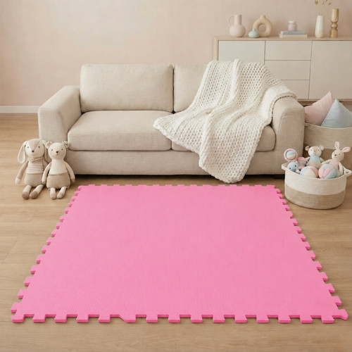 Puzzlematte uni pink matten - puzzlematte,