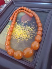 Bernstein Halskette Honigfarbe