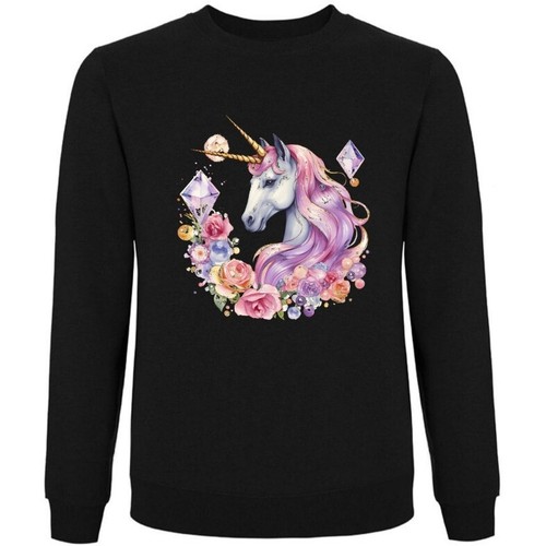 Sweatshirt schwarz einhorn - sweatshirt,
