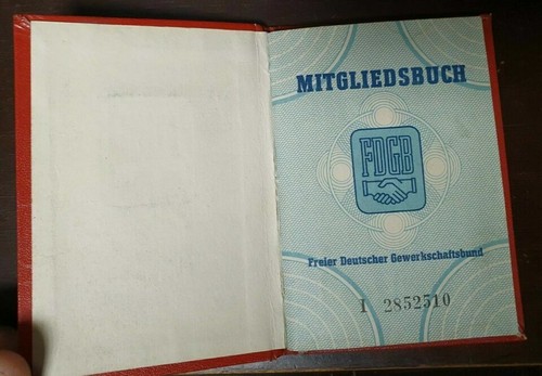 Fdgb mitgliedsbuch 1970er - fdgb,