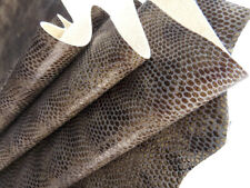 Lederhaut SCHLANGE Braun Schwarz 120x60 1,2mm Rindleder Dickleder Kuhfell LARP