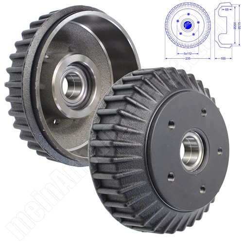Bremstrommeln 200x50mm für - 2x,