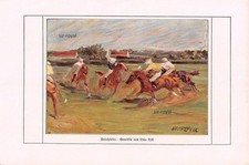 Polospieler - Otto Dill - 1922 - Historischer Kunstdruck ~16x25cm