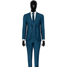 Slim Fit Herrenanzug mit Weste