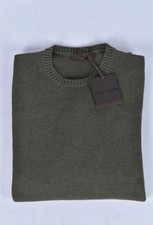 Dunkelgrüner Baumwollpullover