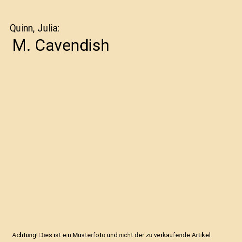 Cavendish quinn julia - m., cavendish,