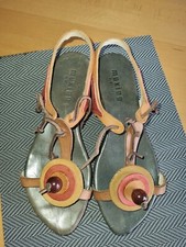 orig. MUXART Sandalen Holzsohle Mehrfarbig Neuwertig Gr,39