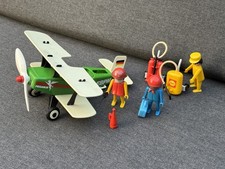 PLAYMOBIL Klicky 3246  "Flugzeug Pegasus" m. Piloten, Personal+Zubehör - selten
