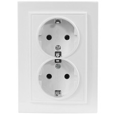 230V Schuko Steckdose Schutzkontakt Unterputz Doppelsteckdose 2-fach Komplett