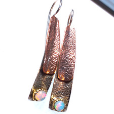 ECHTER NATUR Kristallopal Ohrhänger Ohrringe 925 Sterling Silber Welo Opal