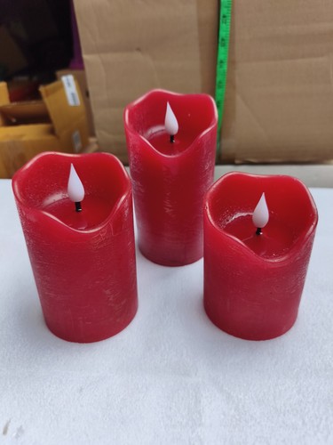 Led kerzen rot 3er - rot, set