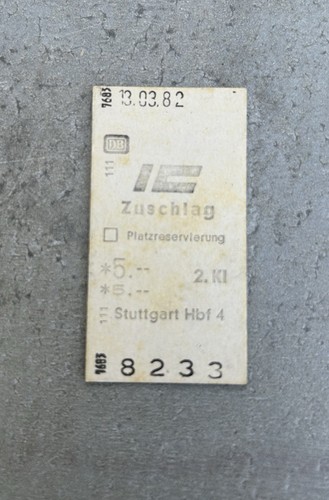 Zuschlag fahrkarte - db, ic-zuschlag,
