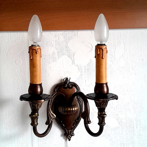 Wandlampe messing armig - wandlampe,