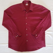 Herrenhemd LA Weinrot Einfarbig von Reward Classic NKD Gr. 43 44 XL