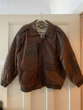 Lotus avirex Lederjacke Braun