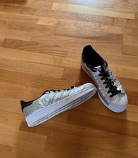 Adidas Superstar / Silber - Weiss Gr. 42  Wie Neu !