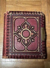 Fotoalbum Historismus 19. Jhd. Relief Holz Papier Original Handarbeit Alt Antik