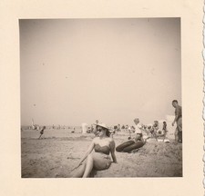 Vintage Foto Hübsche Frau im