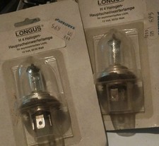 Oldtimer H4 Halogen Lampe Hauptscheinwerfer 12V 60/55 Asymmetrisch Longus OVP 2x