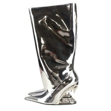 Gcds Damen Schuhe Stiefel Gr. 41 Silber Damenstiefel Boots