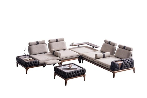 Luxus ecksofa eckcouch polster - ecksofa,