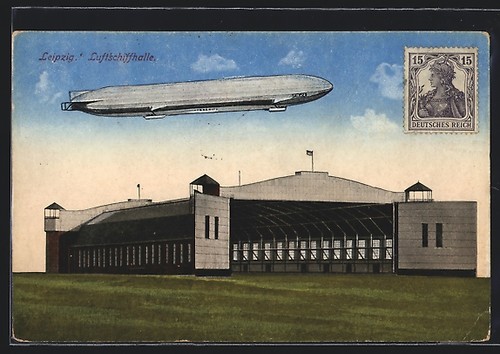 Künstler leipzig zeppelin - künstler-ak,