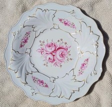 Weimar Porzellan, großer Prunkteller oder Obstschale mit Blumenmotiv 