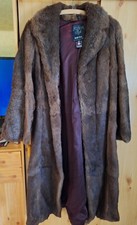 pelzmantel Gr. 42, braun, außen echt Kanin-Fell, gebraucht damen